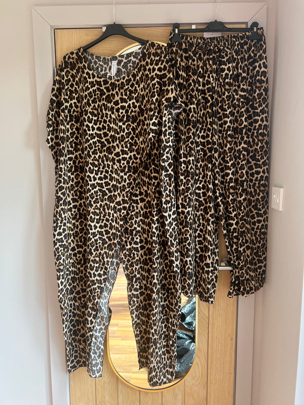 Classy Animal Print Two Piece